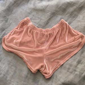 NEW Pink Brandy Melville Velvet Shorts